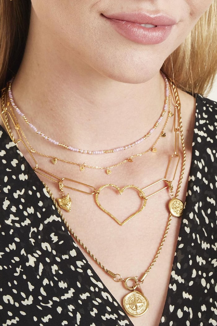 Ketting Mystic Beads Rood Koper h5Afbeelding2